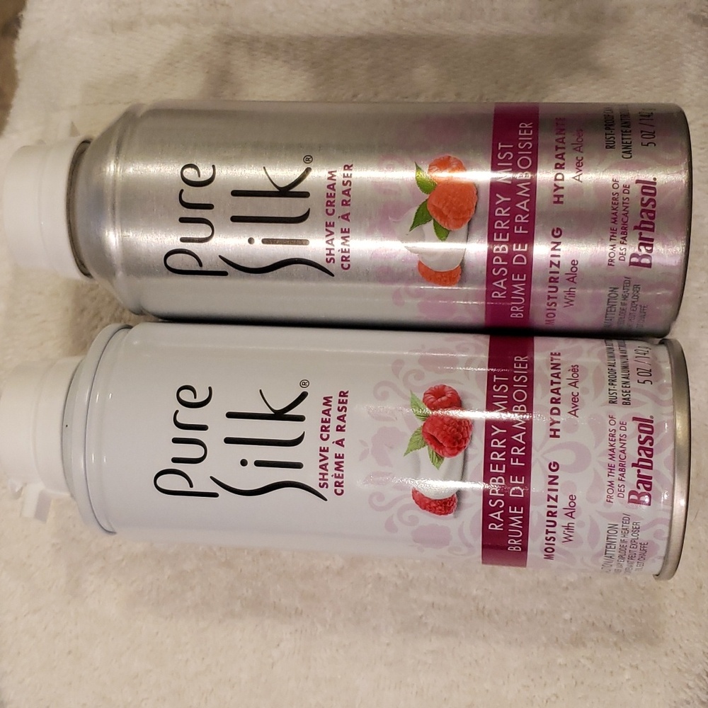 (2) Pure Silk Raspberry Mist Shave Cream. NIB.
